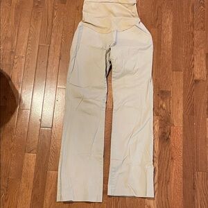 Motherhood Maternity Cream Straight Leg Pants